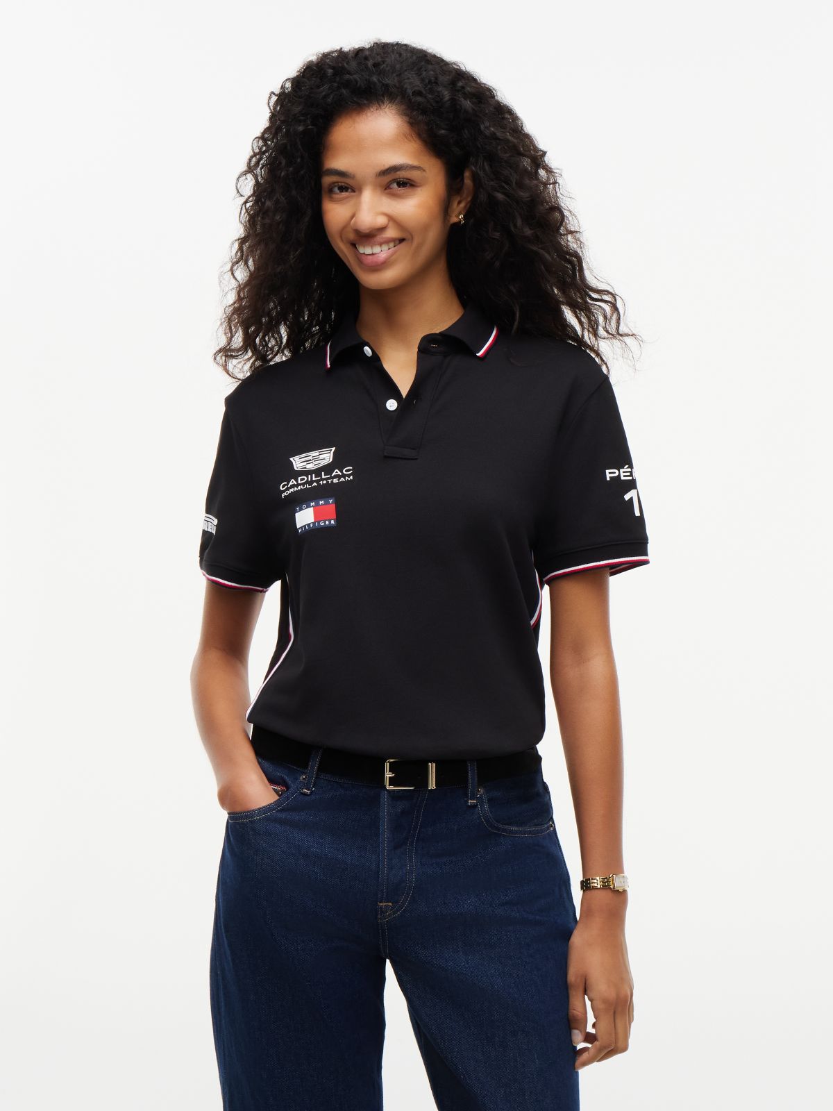 TH x Cadillac Formula 1® Team Sergio Pérez 11 Polo Shirt — Black