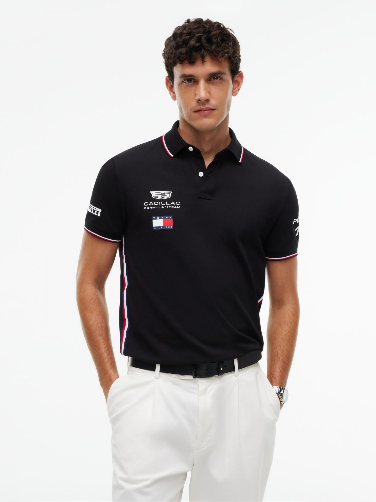 TH x Cadillac Formula 1® Team Sergio Pérez 11 Polo Shirt — Black