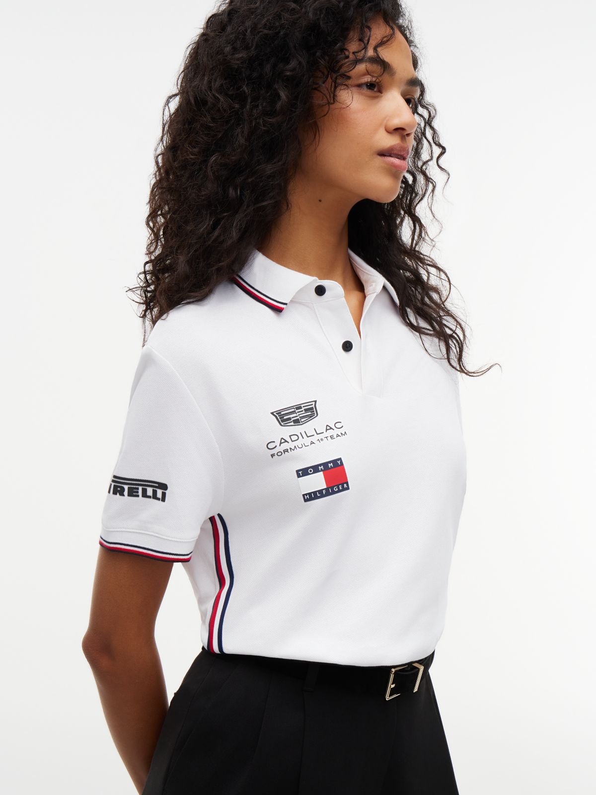 TH x Cadillac Formula 1® Team Sergio Pérez 11 Polo Shirt — White