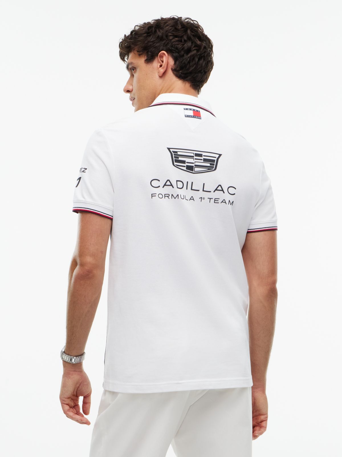 TH x Cadillac Formula 1® Team Sergio Pérez 11 Polo Shirt — White