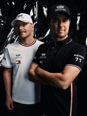 polo th x cadillac formula 1® team pérez 11 bianco da gender-inclusive adulti tommy hilfiger