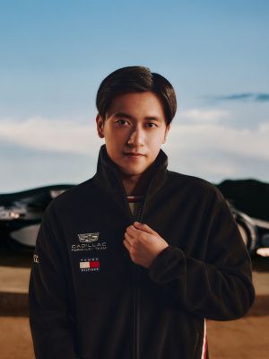 chaqueta de tejido polar th x cadillac formula 1® team negro de diseño inclusivo para adultos tommy hilfiger