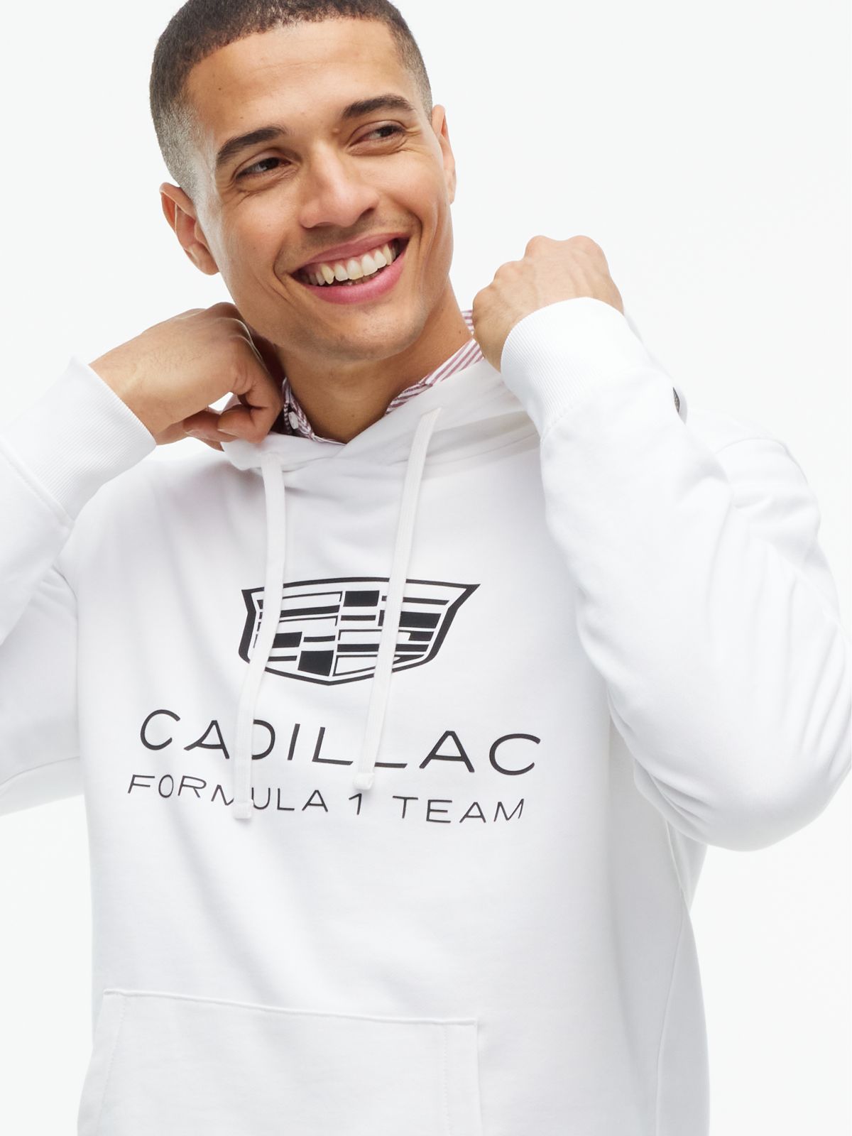 TH x Cadillac Formula 1® Team Shield Logo Hoody — White