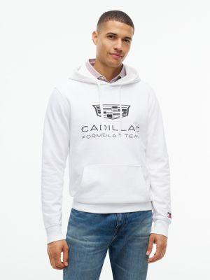 white th x cadillac formula 1® team shield logo hoody for adults gender inclusive tommy hilfiger