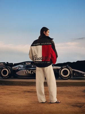 black th x cadillac formula 1® team logo jacket for adults gender inclusive tommy hilfiger