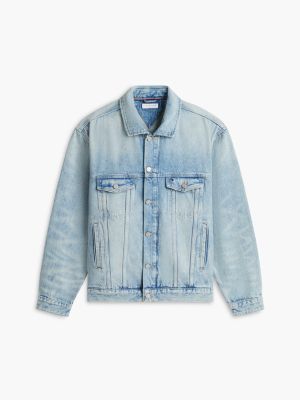 giacca trucker denim th x cadillac formula 1® team blu da gender-inclusive adulti tommy hilfiger