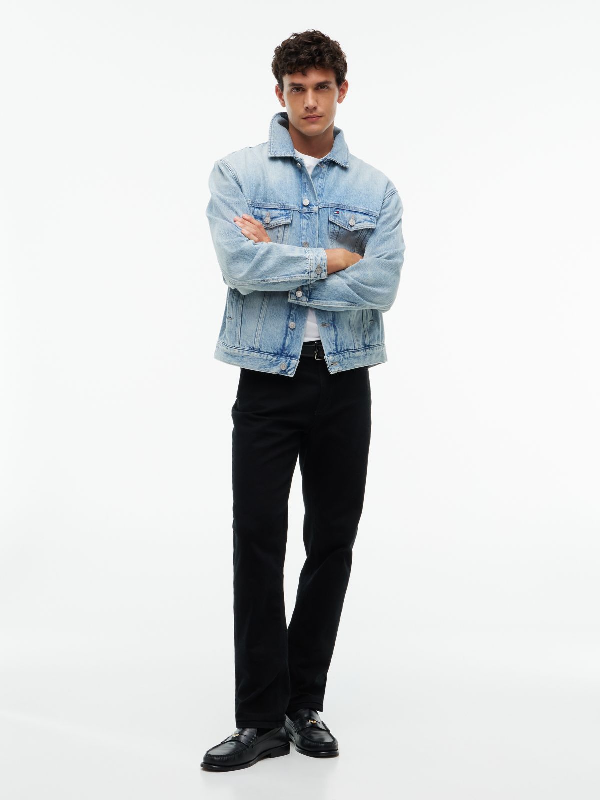 TH x Cadillac Formula 1® Team Denim Trucker Jacket — Blue