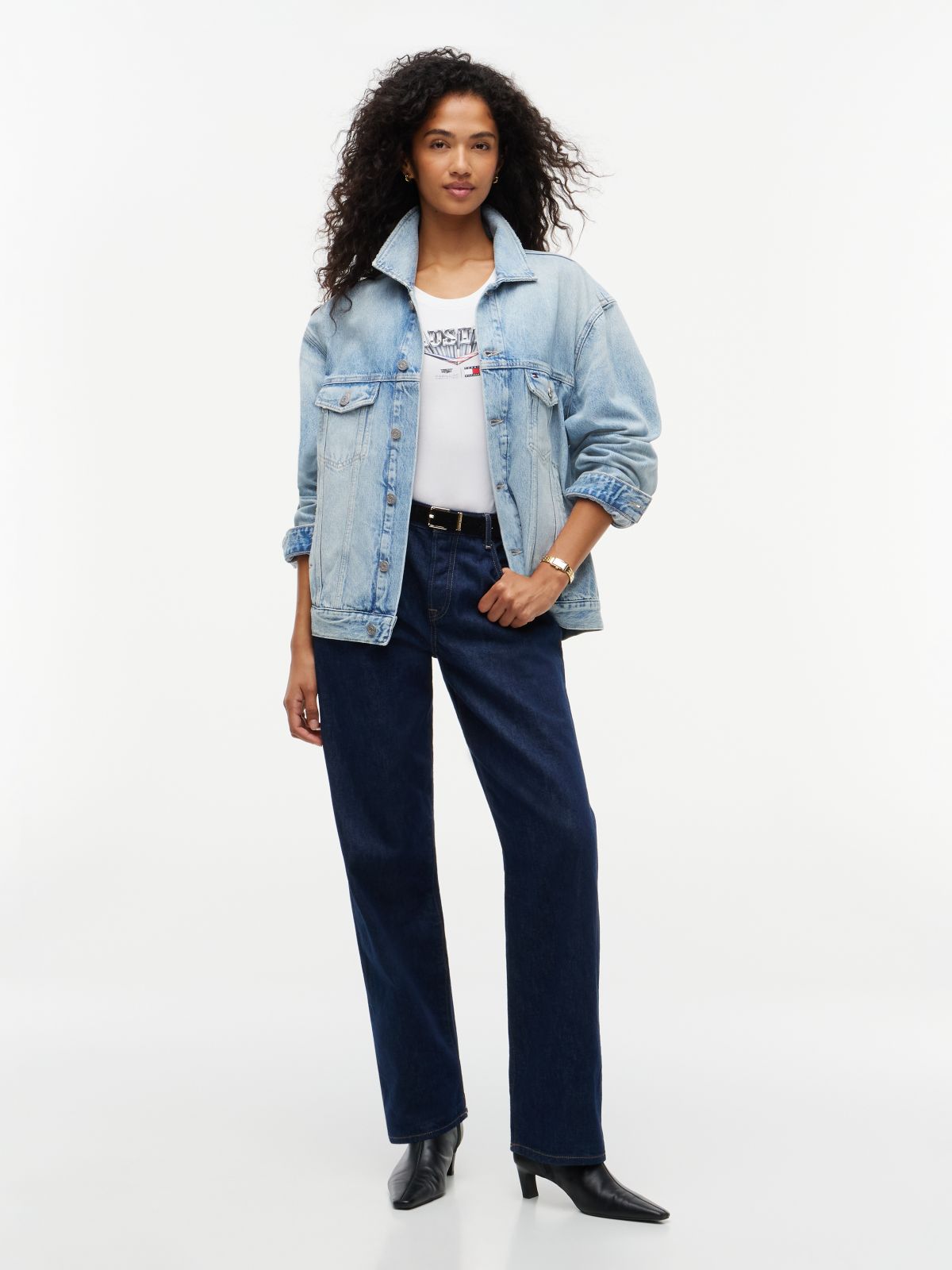 TH x Cadillac Formula 1® Team Denim Trucker Jacket — Blue