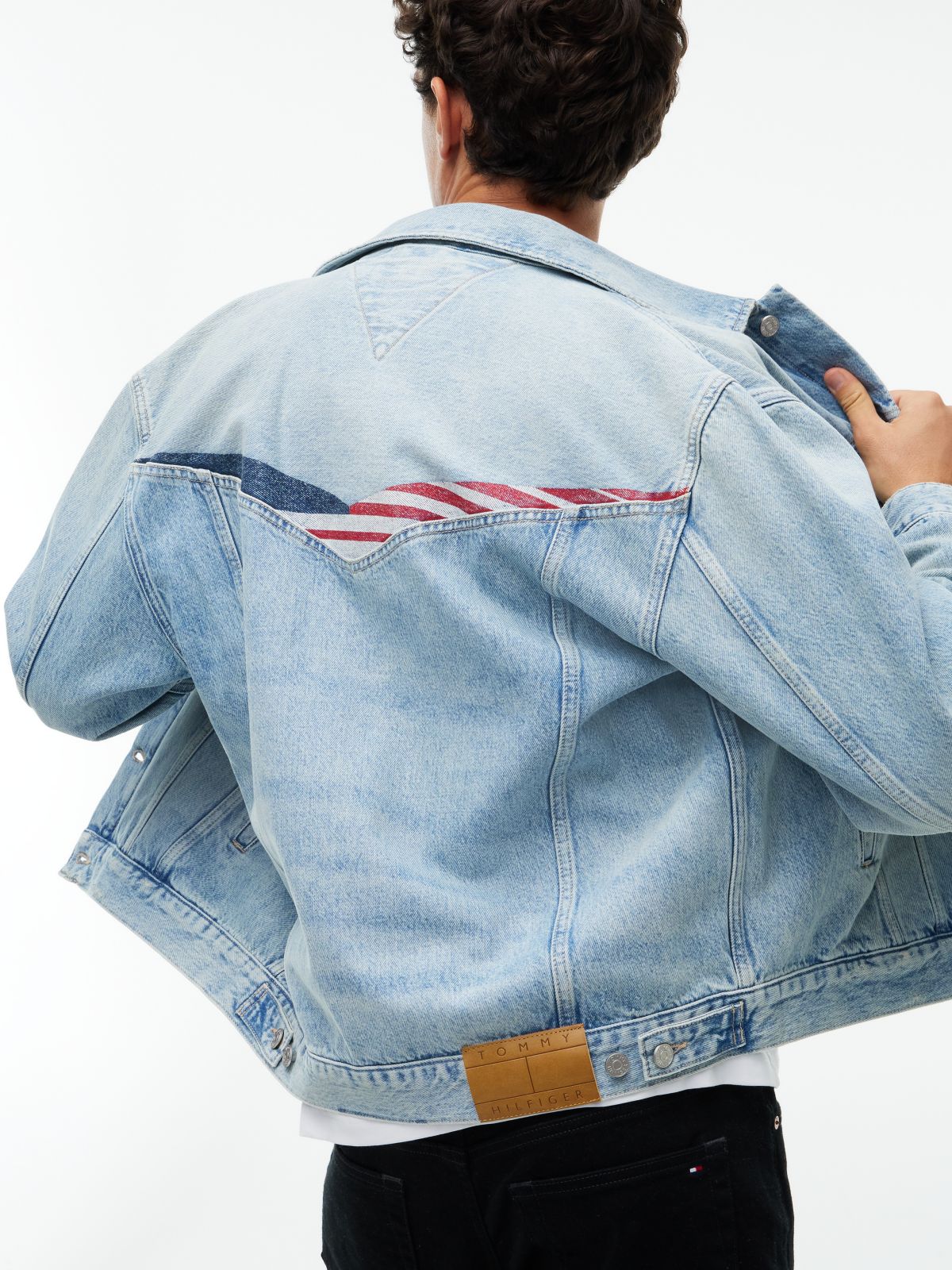 TH x Cadillac Formula 1® Team Denim Trucker Jacket — Blue