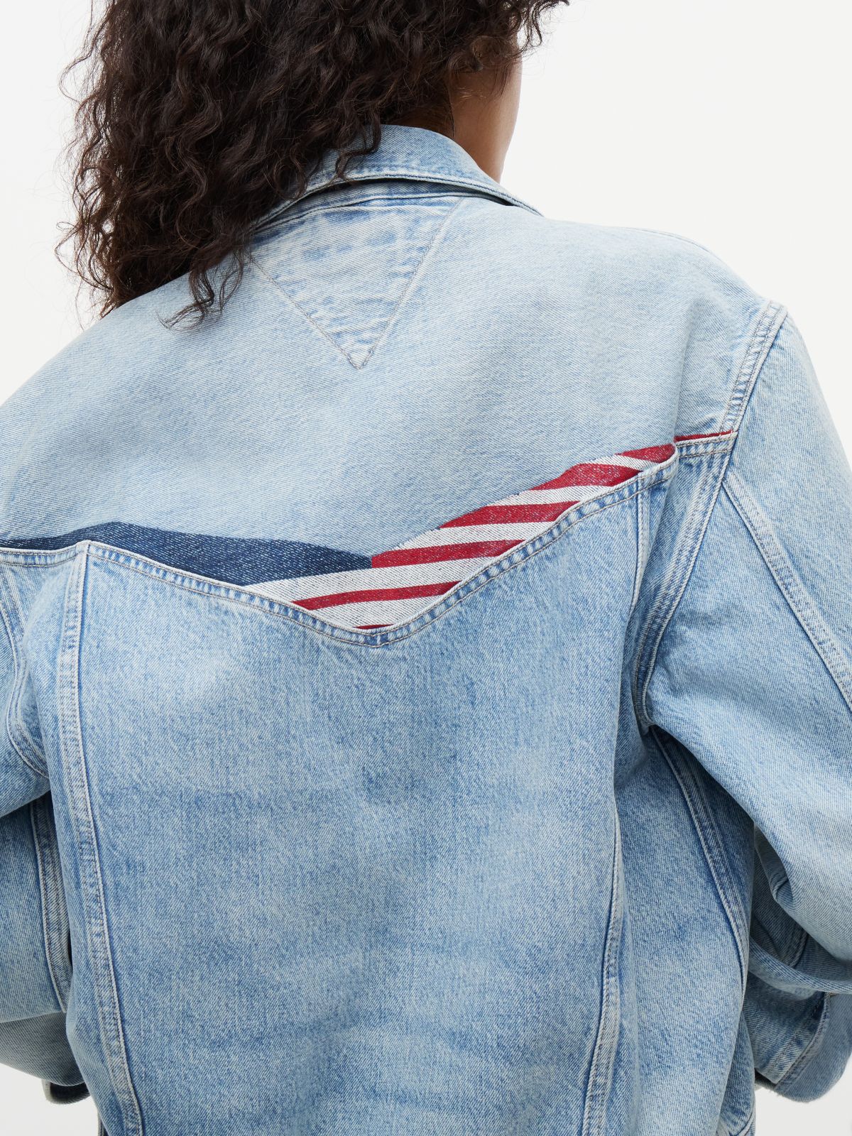 TH x Cadillac Formula 1® Team Denim Trucker Jacket — Blue