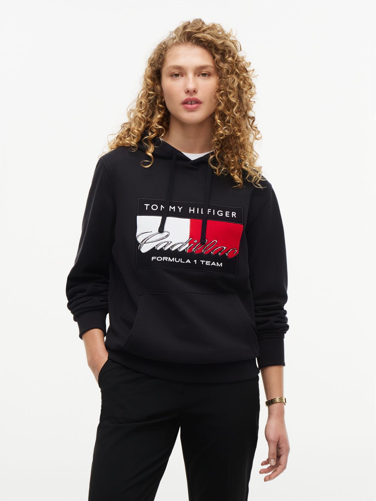 TH x Cadillac Formula 1® Team Flag Graphic Hoody — Black