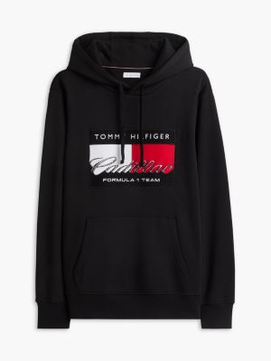 black th x cadillac formula 1® team flag graphic hoody for adults gender inclusive tommy hilfiger