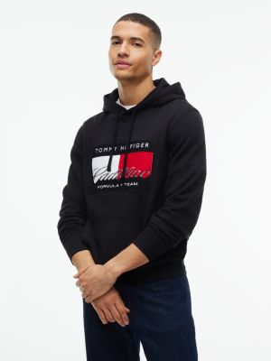 black th x cadillac formula 1® team flag graphic hoody for adults gender inclusive tommy hilfiger