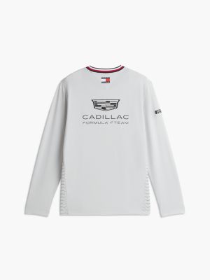 grey th x cadillac formula 1® team chevron long sleeve t-shirt for adults gender inclusive tommy hilfiger