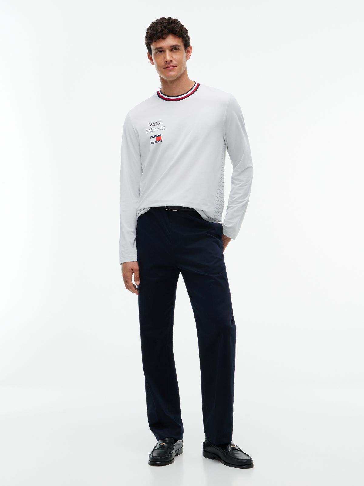 TH x Cadillac Formula 1® Team Chevron Long Sleeve T-Shirt — Grey