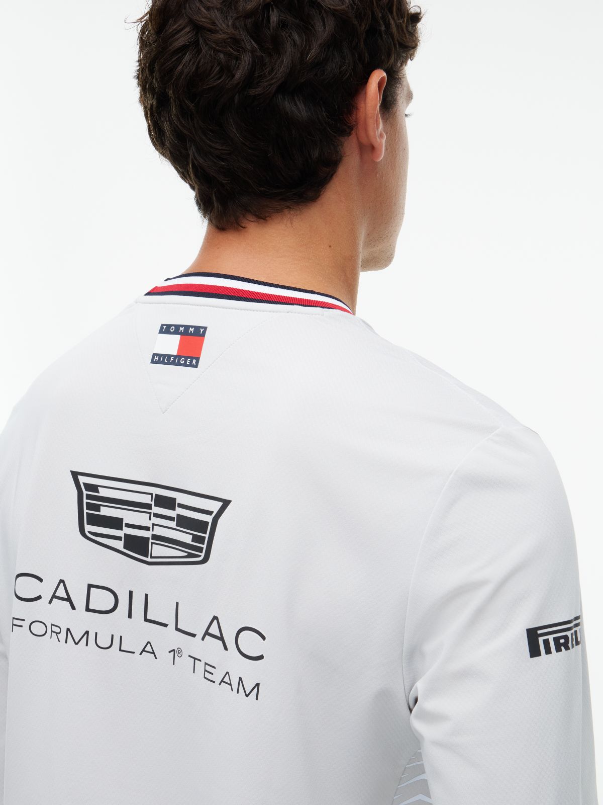 TH x Cadillac Formula 1® Team Chevron Long Sleeve T-Shirt — Grey