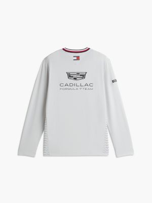 grey th x cadillac formula 1® team chevron long sleeve t-shirt for adults gender inclusive tommy hilfiger
