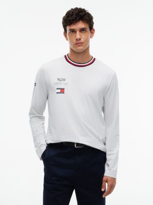 t-shirt à manches longues et chevrons th x cadillac formula 1® team grey pour adultes genre inclusif tommy hilfiger