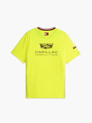 yellow th x cadillac formula 1® team chevron t-shirt for adults gender inclusive tommy hilfiger