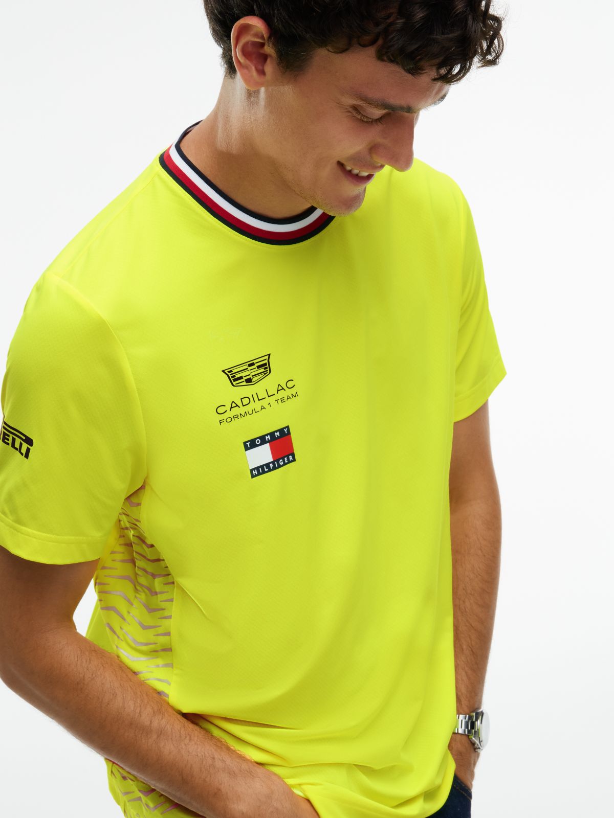 TH x Cadillac Formula 1® Team Chevron T-Shirt — Yellow