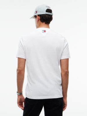 t-shirt th x cadillac formula 1® team bianco da gender-inclusive adulti tommy hilfiger