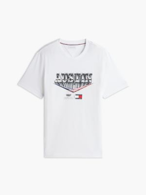 wit th x cadillac formula 1® team austin t-shirt voor volwassenen gender inclusive - tommy hilfiger
