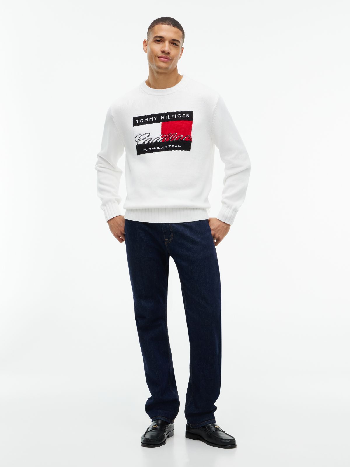 TH x Cadillac Formula 1® Team Flag Graphic Jumper — White