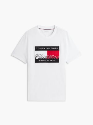 white th x cadillac formula 1® team flag graphic t-shirt for adults gender inclusive tommy hilfiger