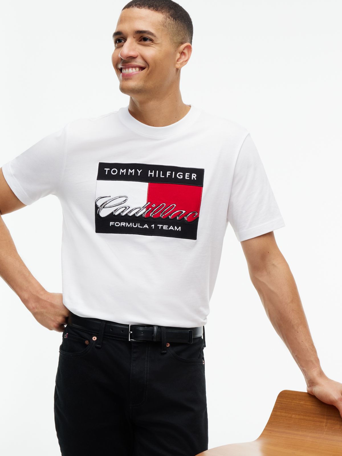 TH x Cadillac Formula 1® Team Flag Graphic T-Shirt — White