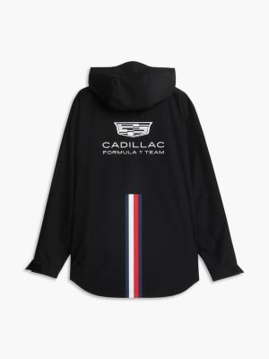 black th x cadillac formula 1® team tech hooded jacket for adults gender inclusive tommy hilfiger