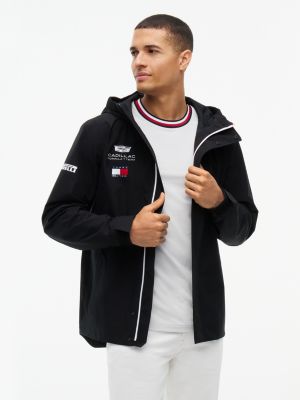 black th x cadillac formula 1® team tech hooded jacket for adults gender inclusive tommy hilfiger
