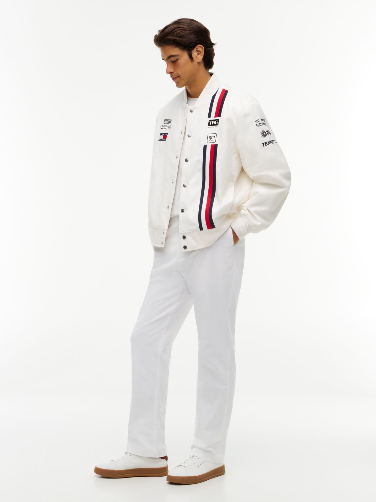 TH x Cadillac Formula 1® Team Varsity Jacket — White