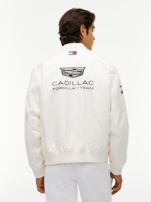 white th x cadillac formula 1® team varsity jacket for adults gender inclusive tommy hilfiger