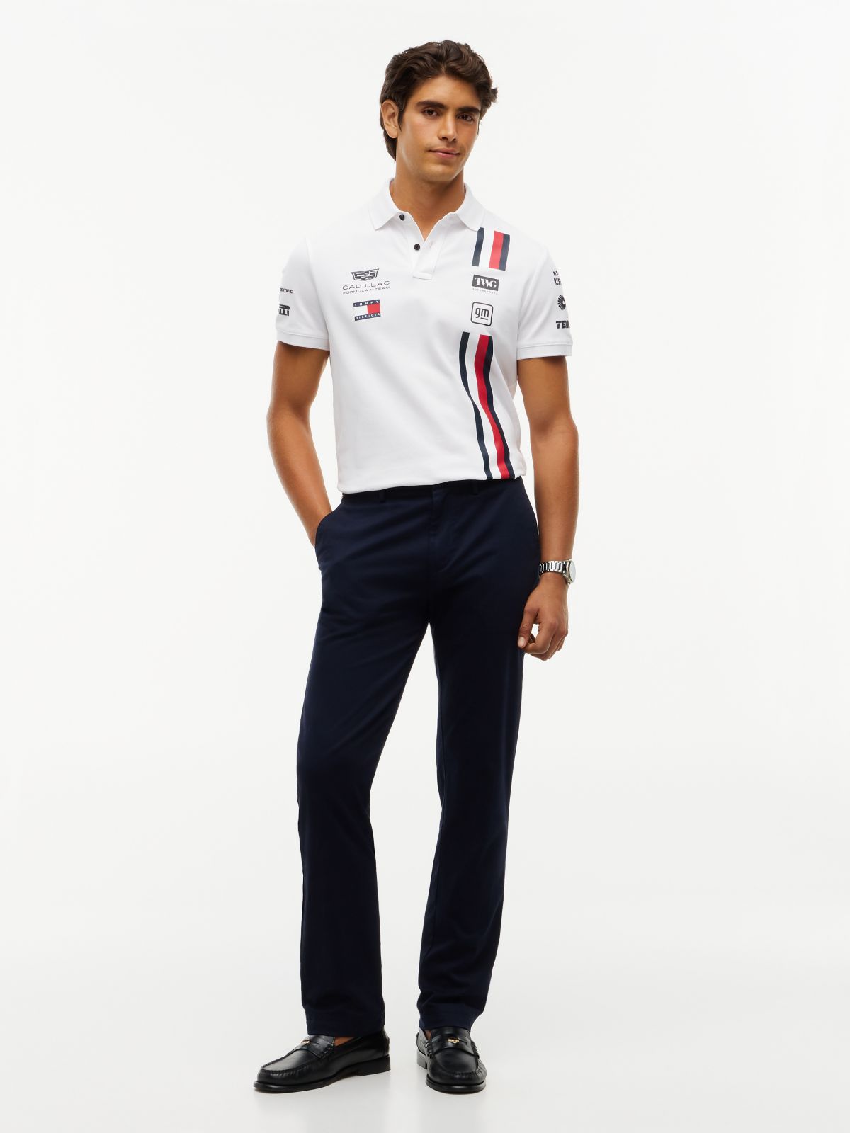 TH x Cadillac Formula 1® Team Regular Polo Shirt — White