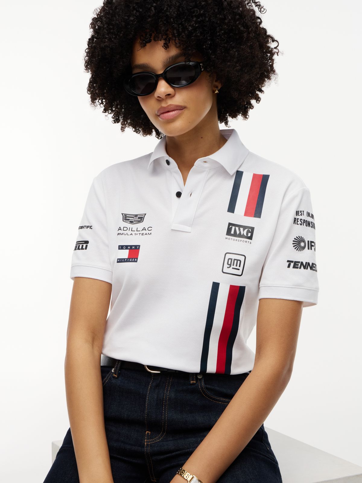 TH x Cadillac Formula 1® Team Regular Polo Shirt — White