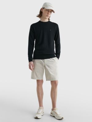 tommy hilfiger black crew neck sweater