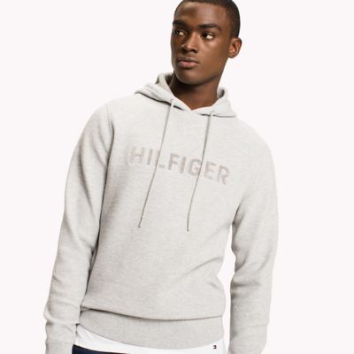 tommy hilfiger drawstring logo hoodie