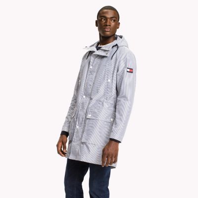 tommy hilfiger stripe parka