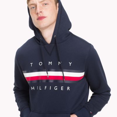 tommy hilfiger signature tape logo hoody