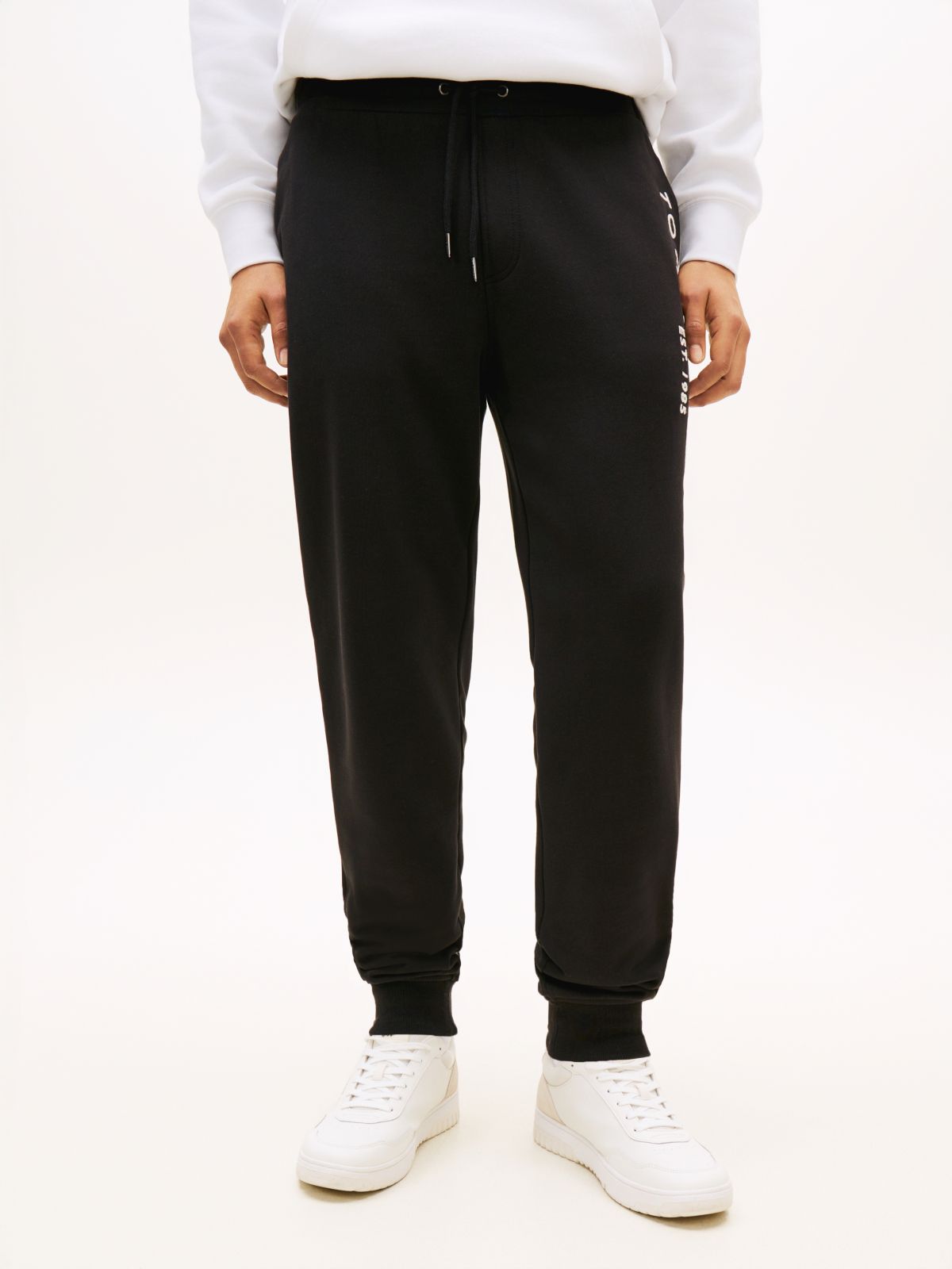 Logo Terry Cuffed Leg Joggers — Black