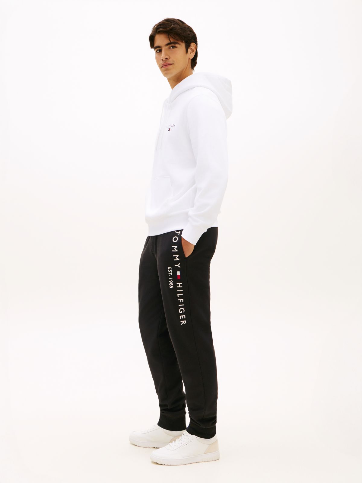 Logo Terry Cuffed Leg Joggers — Black