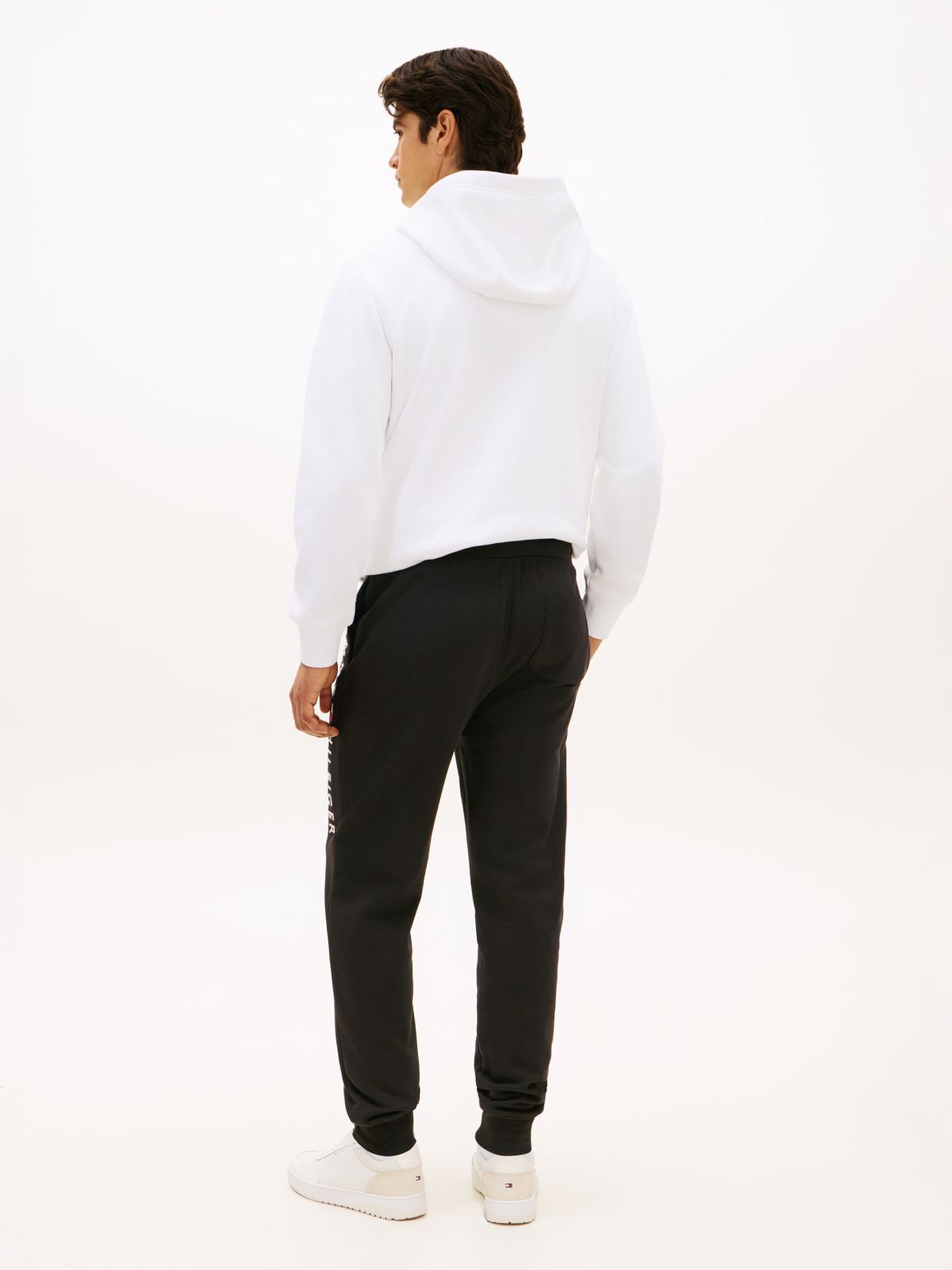 Logo Terry Cuffed Leg Joggers — Black