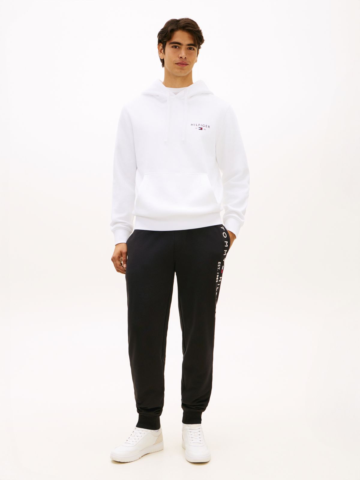 Logo Terry Cuffed Leg Joggers — Black