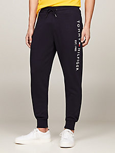 blue logo terry joggers for men tommy hilfiger
