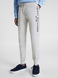 grey logo terry joggers for men tommy hilfiger