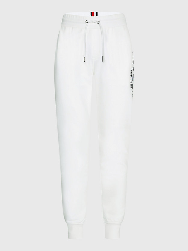 WHITE Tapered Leg Joggers for men TOMMY HILFIGER