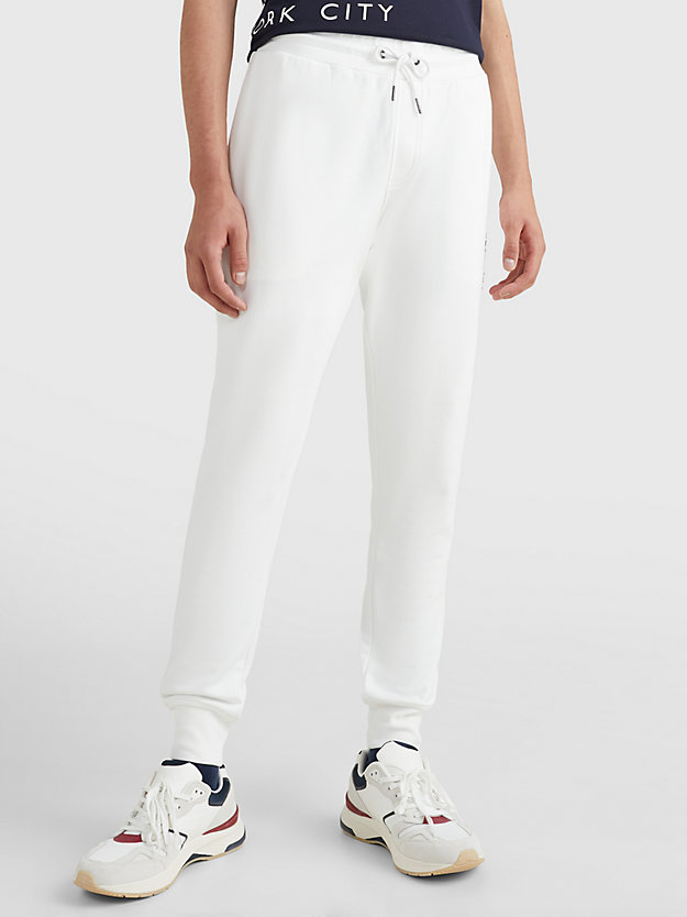 WHITE Tapered Leg Joggers for men TOMMY HILFIGER