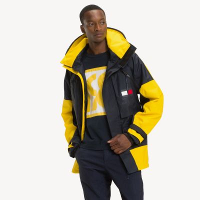 yellow and blue tommy hilfiger jacket