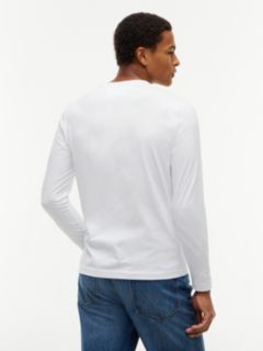 Slim Logo Long Sleeve T-Shirt — White 4