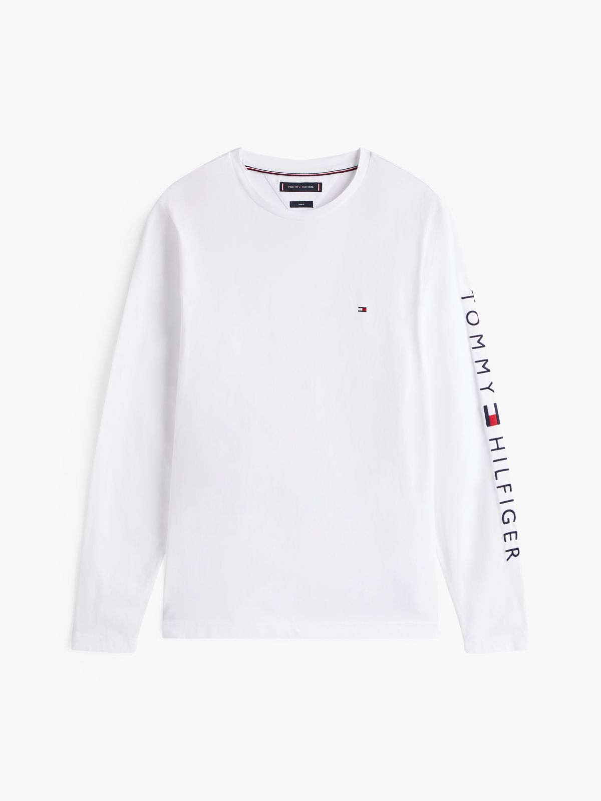 Slim Logo Long Sleeve T-Shirt — White